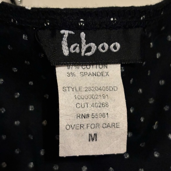 Taboo Black Dress With Polka Dot Bodice. Cocktail/Party Dress with Ultra Chic M - Picture 5 of 9